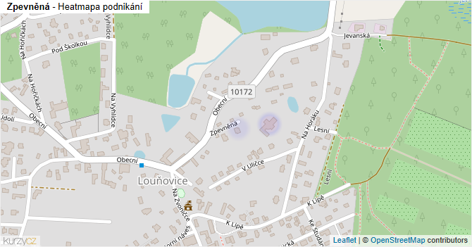 Zpevněná - mapa podnikání
