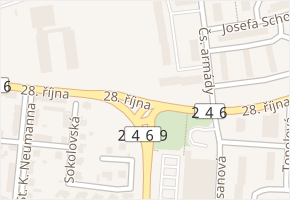 28. října v obci Louny - mapa ulice
