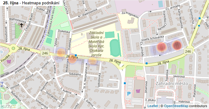 28. října - mapa podnikání