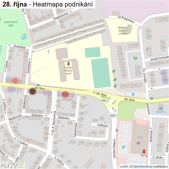Mapa 28. října - Firmy v ulici.