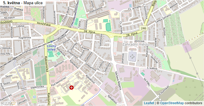5. května - mapa ulice