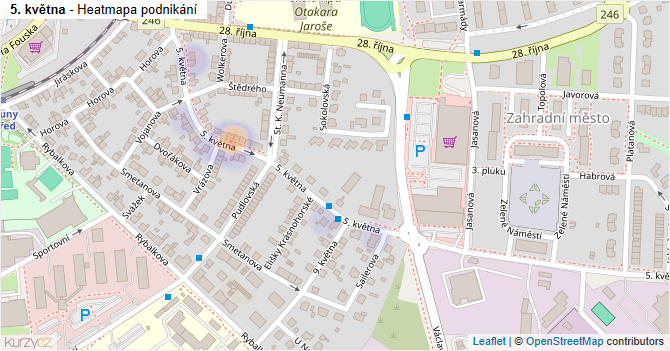 5. května - mapa podnikání