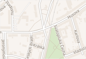 Baarova v obci Louny - mapa ulice