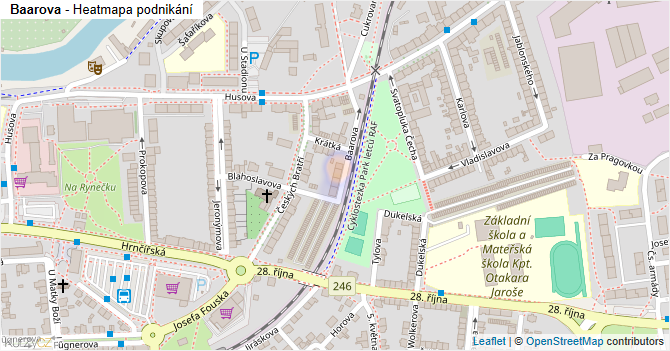 Baarova - mapa podnikání