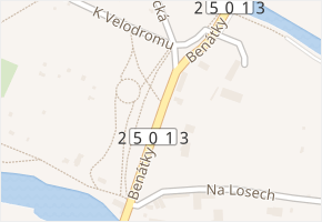 Benátky v obci Louny - mapa ulice