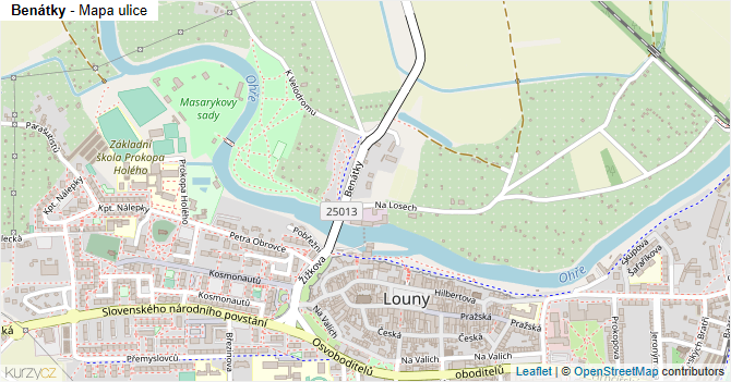 Benátky - mapa ulice