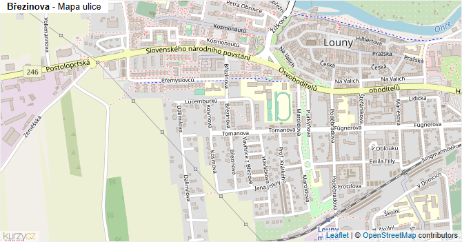 Březinova - mapa ulice