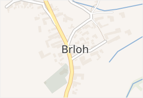 Brloh v obci Louny - mapa části obce