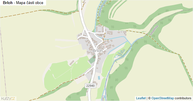 Brloh - mapa části obce