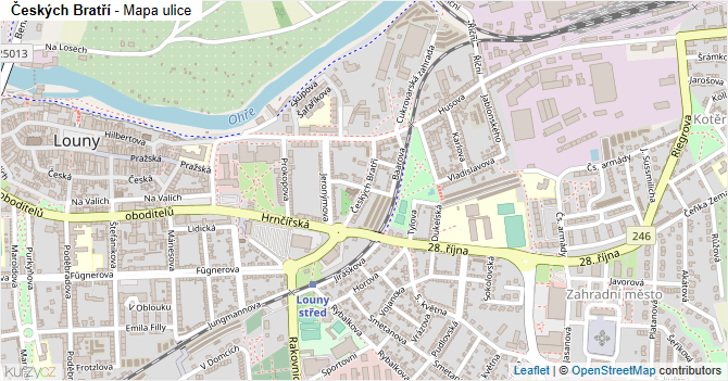 Českých Bratří - mapa ulice