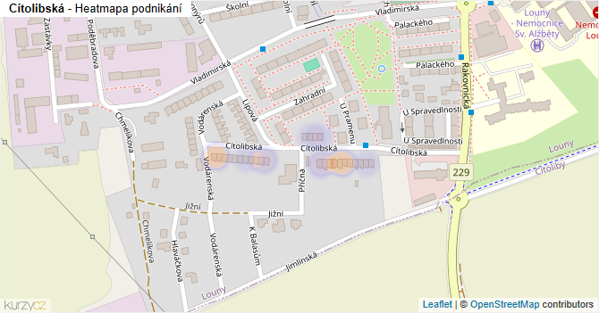 Cítolibská - mapa podnikání