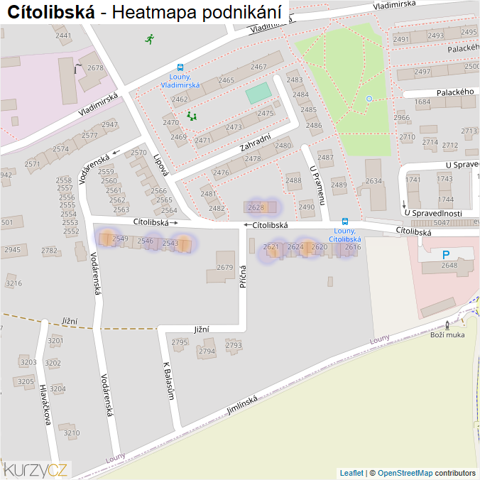 Mapa Cítolibská - Firmy v ulici.