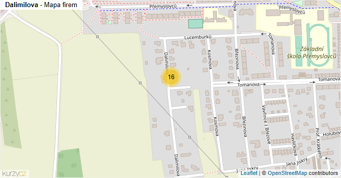 Dalimilova - mapa firem