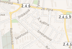 Dvořákova v obci Louny - mapa ulice