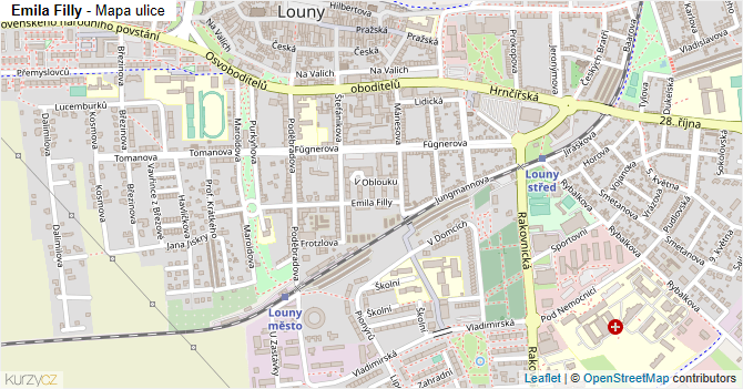 Emila Filly - mapa ulice