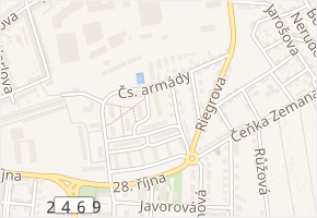 Františka Chlouby v obci Louny - mapa ulice