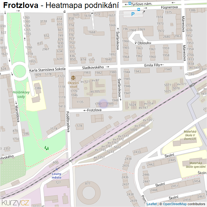 Mapa Frotzlova - Firmy v ulici.