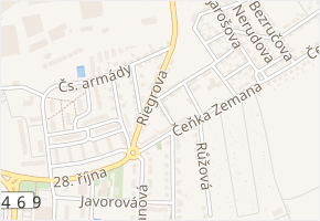 Hálkova v obci Louny - mapa ulice