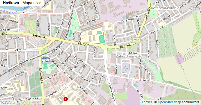 Haškova - mapa ulice