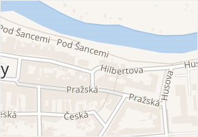 Hilbertova v obci Louny - mapa ulice