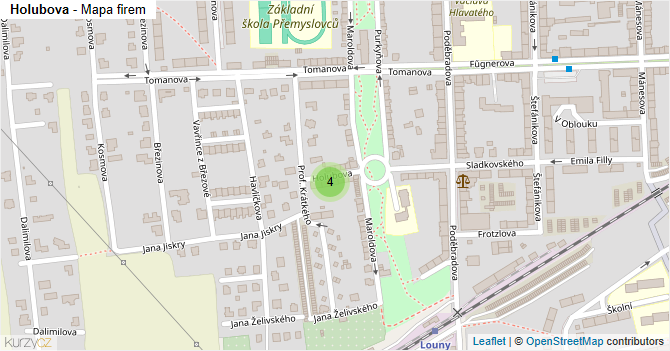 Holubova - mapa firem