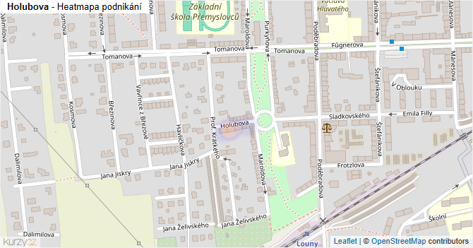 Holubova - mapa podnikání