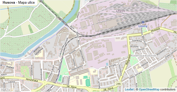 Husova - mapa ulice