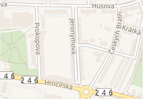 Jeronýmova v obci Louny - mapa ulice