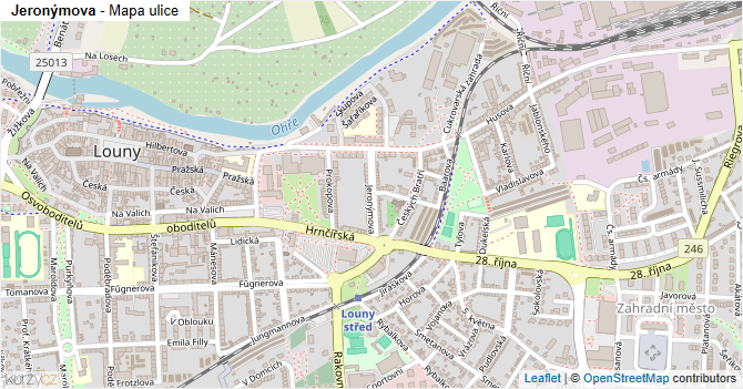 Jeronýmova - mapa ulice