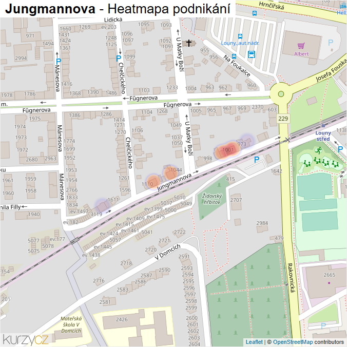 Mapa Jungmannova - Firmy v ulici.