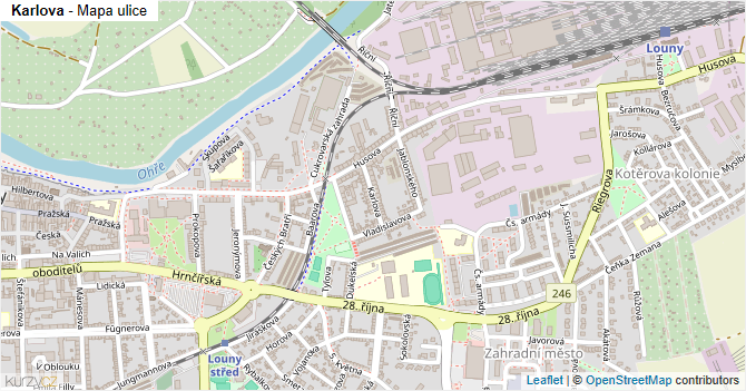 Karlova - mapa ulice