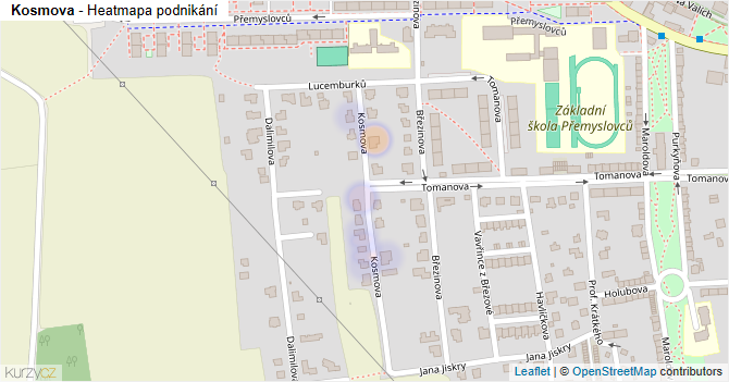 Kosmova - mapa podnikání