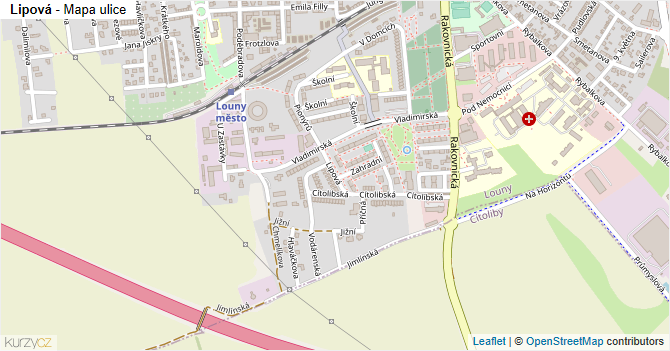 Lipová - mapa ulice
