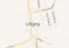 Líšťanská v obci Louny - mapa ulice