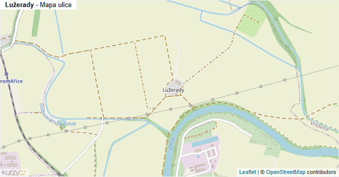 Lužerady - mapa ulice