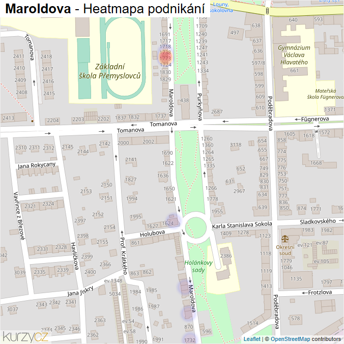 Mapa Maroldova - Firmy v ulici.