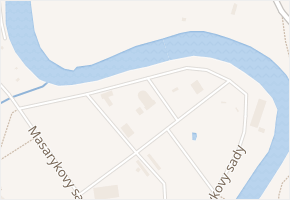 Masarykovy sady v obci Louny - mapa ulice