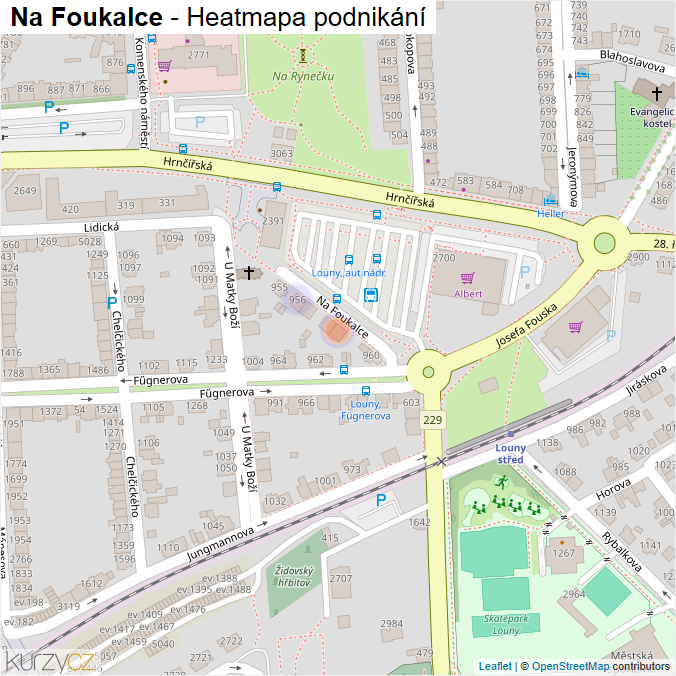 Mapa Na Foukalce - Firmy v ulici.