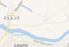 Na Losech v obci Louny - mapa ulice