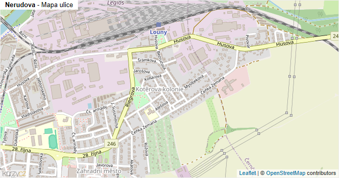Nerudova - mapa ulice