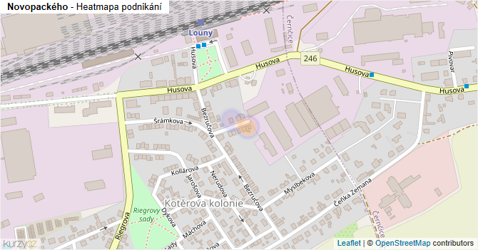 Novopackého - mapa podnikání