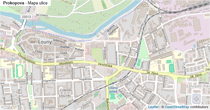 Prokopova - mapa ulice