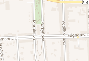 Purkyňova v obci Louny - mapa ulice