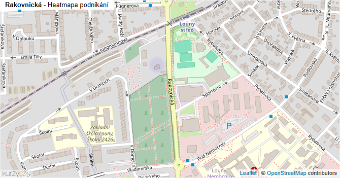 Rakovnická - mapa podnikání
