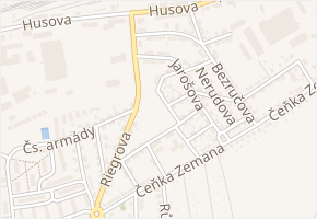 Riegrovy sady v obci Louny - mapa ulice