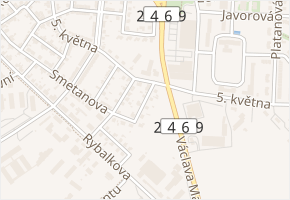 Sailerova v obci Louny - mapa ulice