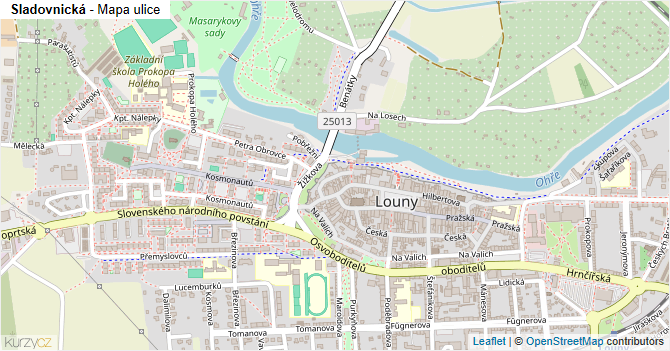 Sladovnická - mapa ulice