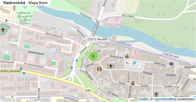 Sladovnická - mapa firem