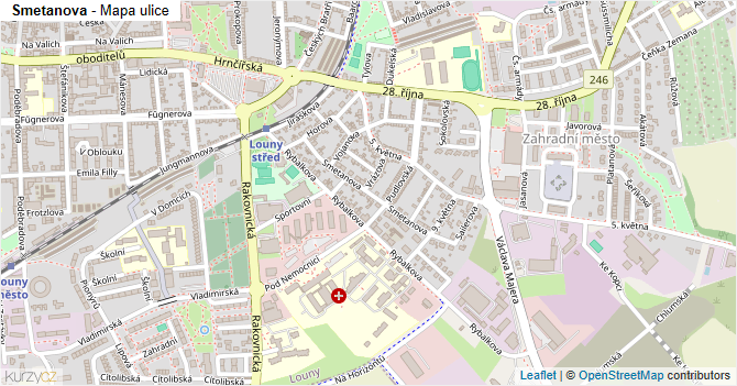 Smetanova - mapa ulice