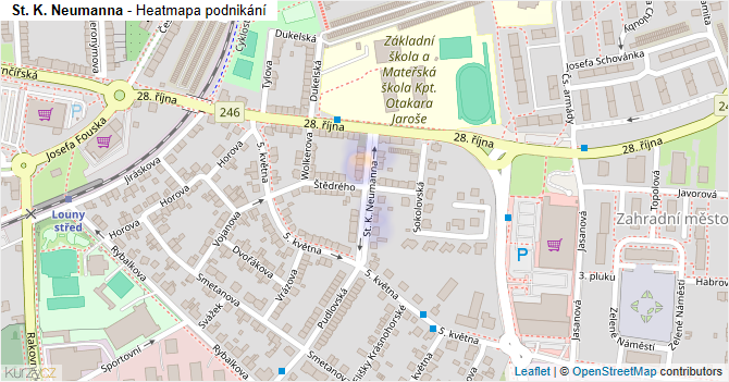St. K. Neumanna - mapa podnikání